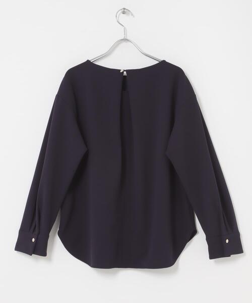 URBAN RESEARCH ROSSO WOMEN（アーバンリサーチ　ロッソ）の「ストレッチジョーゼットブラウス（シャツ/ブラウス・レディース・ホワイト/グレー系その他/ネイビー・FREE）」の7枚目の写真