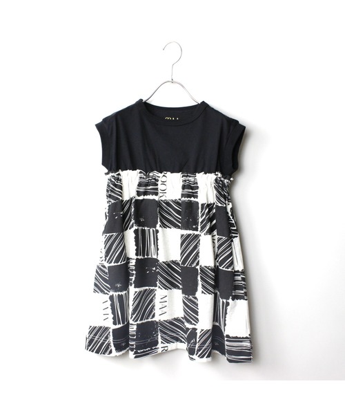 maarook（マルーク）の「ブロックチェックPTワンピース（ワンピース・キッズ・ブラック・160cm/150cm/140cm）」の5枚目の写真