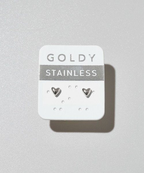 GOLDY(ゴールディ)の「【金属アレルギー軽減】プチ ハート ステンレス ピアス(ピアス(両耳用)・レディース・ゴールド/シルバー・FREE)」の4枚目の写真