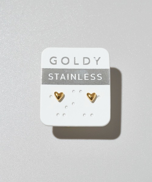 GOLDY(ゴールディ)の「【金属アレルギー軽減】プチ ハート ステンレス ピアス(ピアス(両耳用)・レディース・ゴールド/シルバー・FREE)」の5枚目の写真