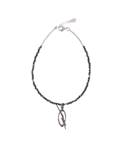 Hematite Ball Logo Bracelet - Black