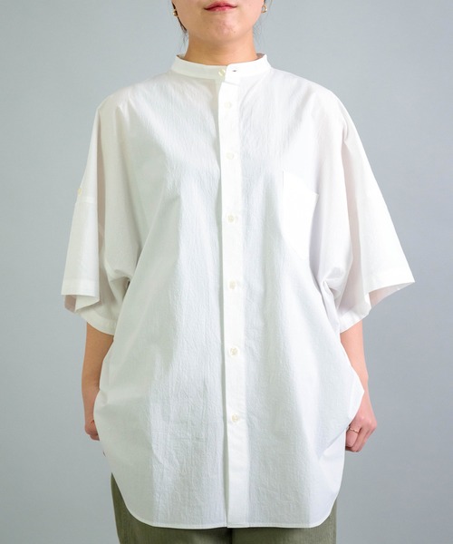 Yarmo] Vintage Finish Cotton Roll Up Sleeve Boxy Shirts | Domingo