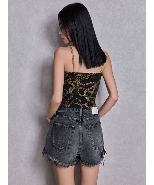 GYDA(ジェイダ)の「ハイウエストBACK RIPPEDデニムショートパンツ(デニムパンツ・レディース・ブラック/ブルー/インディゴブルー・LARGE/MEDIUM/SMALL/X-SMALL)」の19枚目の写真