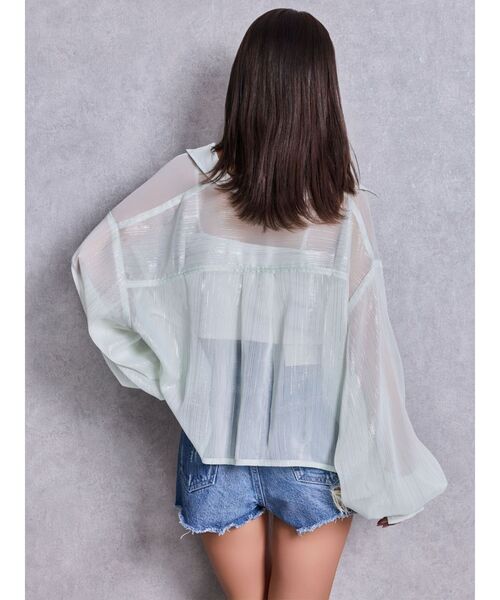 GYDA(ジェイダ)の「ハイウエストBACK RIPPEDデニムショートパンツ(デニムパンツ・レディース・ブラック/ブルー/インディゴブルー・LARGE/MEDIUM/SMALL/X-SMALL)」の15枚目の写真