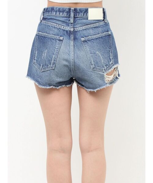GYDA(ジェイダ)の「ハイウエストBACK RIPPEDデニムショートパンツ(デニムパンツ・レディース・ブラック/ブルー/インディゴブルー・LARGE/MEDIUM/SMALL/X-SMALL)」の9枚目の写真