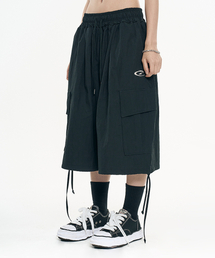 EASY NO EASY（イージーノーイージー）の「バルーンバミューダナイロンパンツ - ブラック（スウェットパンツ）」