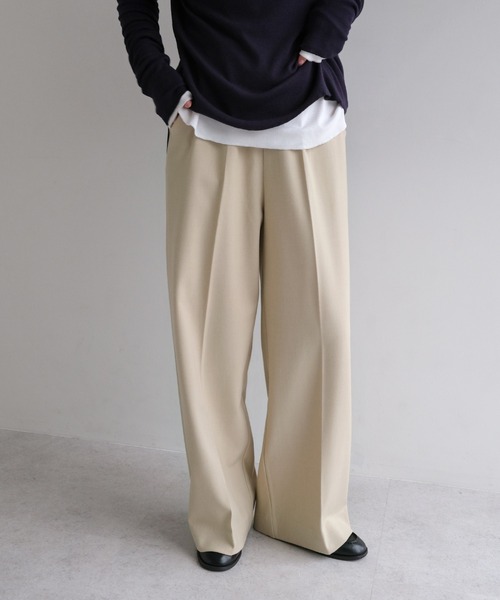 セール】ウール混スラックスパンツ（スラックス）｜evernavy（エバー