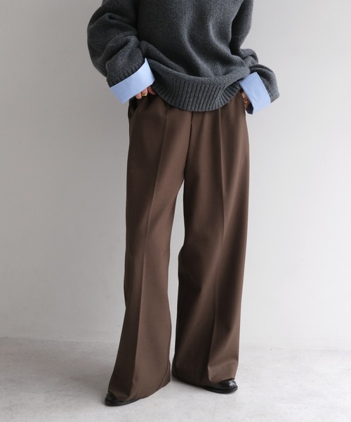 セール】ウール混スラックスパンツ（スラックス）｜evernavy（エバー