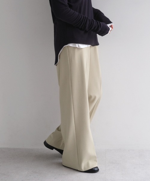 evernavy(エバーネイビー)の「ウール混スラックスパンツ(スラックス・レディース・ベージュ/ブラウン/ブラック・MT/L/M/LT)」の7枚目の写真