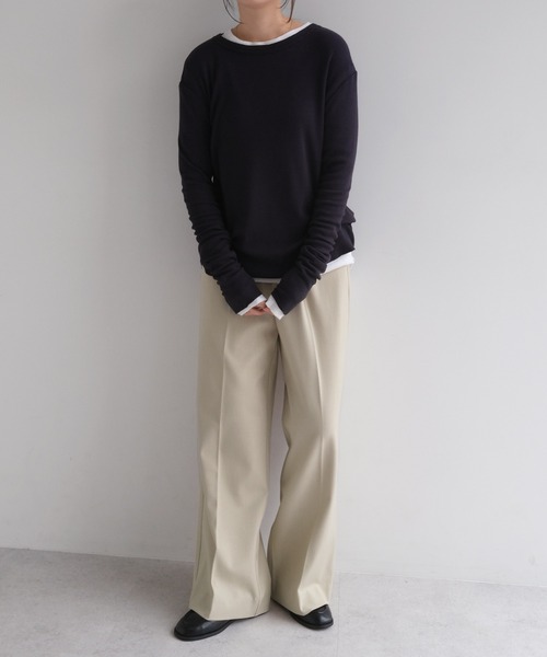 セール】ウール混スラックスパンツ（スラックス）｜evernavy（エバー