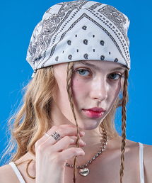 KOLEAT（コレット）の「紫外線遮断 バンダナ ボヘミアン ヘアドゥゴンハンカチ [WHITE]（バンダナ/スカーフ）」