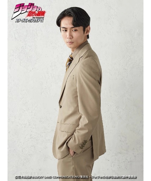 Perfect Suit FActory（パーフェクトスーツファクトリー）の「アニメ『ジョジョの奇妙な冒険 スターダストクルセイダース』セットアップジャケット【DIO】（スーツジャケット・メンズ・ベージュ・3L/LL/L/M/S/SS）」の8枚目の写真