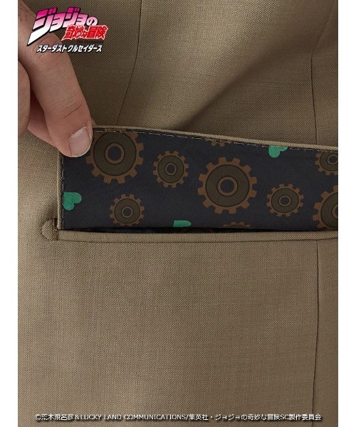 Perfect Suit FActory（パーフェクトスーツファクトリー）の「アニメ『ジョジョの奇妙な冒険 スターダストクルセイダース』セットアップジャケット【DIO】（スーツジャケット・メンズ・ベージュ・3L/LL/L/M/S/SS）」の13枚目の写真