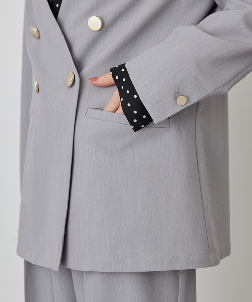 AMERICAN HOLIC(アメリカンホリック)の「【イージーケア】ノーカラージャケット(テーラードジャケット・レディース・杢グレー/ブラック・L/M)」の22枚目の写真