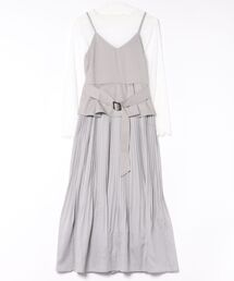 CECIL McBEE | バイカラーキャミワンピース　チュールシャーリングTセット(ワンピース)