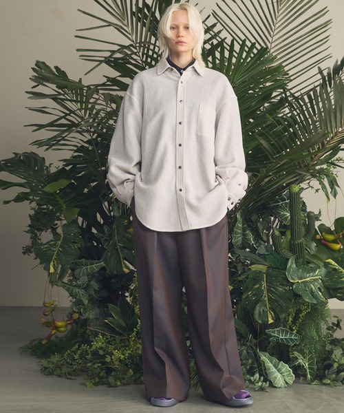 MAISON SPECIAL(メゾンスペシャル)の「《UNISEX》T/W Prime-Over Long Sleeve Shirt/T/Wプライムオーバーロングスリーブシャツ【MAISON SPECIAL/メゾンスペシャル】(シャツ/ブラウス・メンズ・ブラック/グレイッシュベージュ/マルチ/ダークブラック/ネイビー・0/1/2)」の14枚目の写真