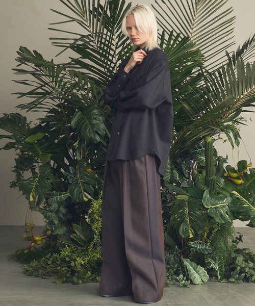 MAISON SPECIAL(メゾンスペシャル)の「《UNISEX》T/W Prime-Over Long Sleeve Shirt/T/Wプライムオーバーロングスリーブシャツ【MAISON SPECIAL/メゾンスペシャル】(シャツ/ブラウス・メンズ・ブラック/グレイッシュベージュ/マルチ/ダークブラック/ネイビー・0/1/2)」の13枚目の写真
