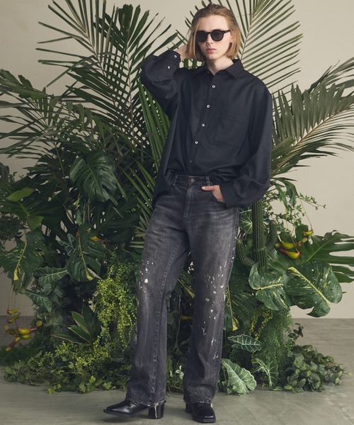 MAISON SPECIAL(メゾンスペシャル)の「《UNISEX》T/W Prime-Over Long Sleeve Shirt/T/Wプライムオーバーロングスリーブシャツ【MAISON SPECIAL/メゾンスペシャル】(シャツ/ブラウス・メンズ・ブラック/グレイッシュベージュ/マルチ/ダークブラック/ネイビー・0/1/2)」の16枚目の写真
