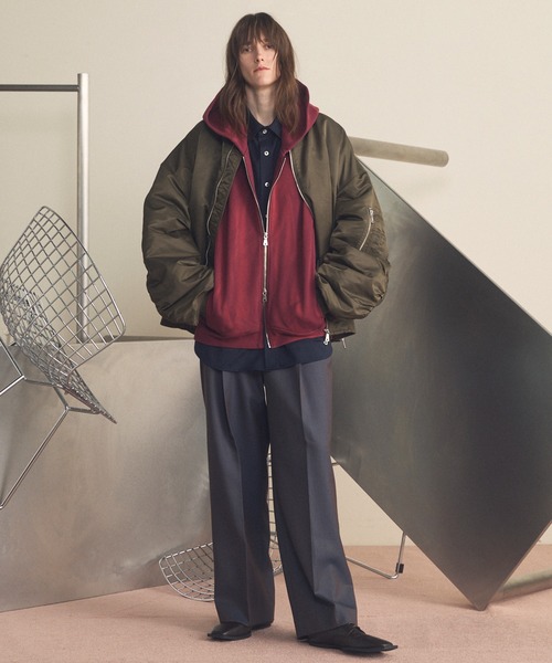 MAISON SPECIAL(メゾンスペシャル)の「《UNISEX》T/W Prime-Over Long Sleeve Shirt/T/Wプライムオーバーロングスリーブシャツ【MAISON SPECIAL/メゾンスペシャル】(シャツ/ブラウス・メンズ・ブラック/グレイッシュベージュ/マルチ/ダークブラック/ネイビー・0/1/2)」の12枚目の写真