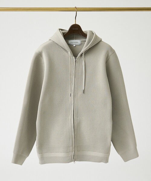 DESIGNWORKS（デザインワークス）の「【セットアップ対応】ドライバーズ ニットフーディ（パーカー・メンズ・ブルー/ダークオレンジ/ネイビー/グレイッシュベージュ・50/52/48/46）」の2枚目の写真