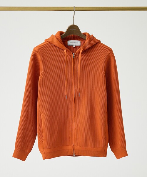DESIGNWORKS（デザインワークス）の「【セットアップ対応】ドライバーズ ニットフーディ（パーカー・メンズ・ブルー/ダークオレンジ/ネイビー/グレイッシュベージュ・50/52/48/46）」の16枚目の写真