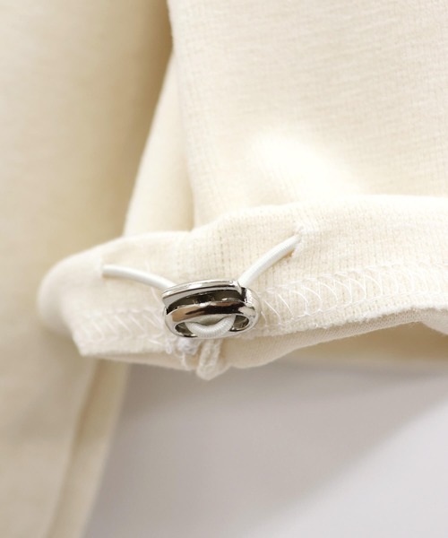 ISOOK（アイスー）の「ハーフボタンソフトフリースプルオーバー(kiharu select) / プルオーバー トレーナー トップス ドットボタン オーバーサイズ ビッグシルエット ルーズ グレー（ブルゾン・レディース・グレー・FREE）」の6枚目の写真