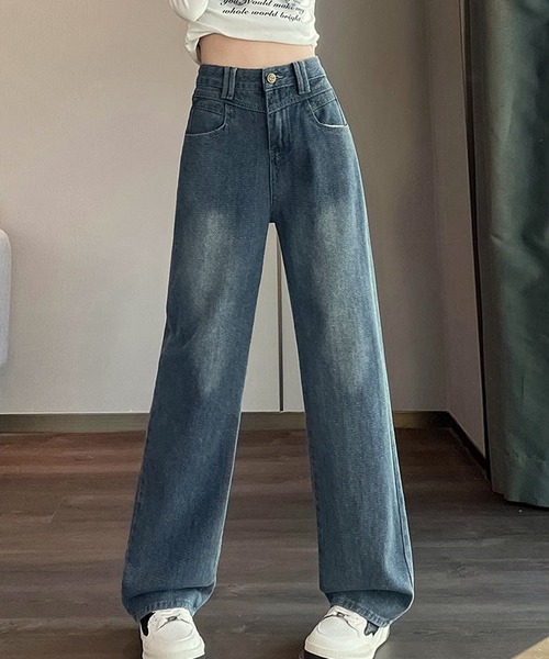 NANEA(ナネア)の「ハイウエストデニムワイドパンツ(デニムパンツ・レディース・ブルー・SMALL/MEDIUM/LARGE/X-SMALL)」の19枚目の写真