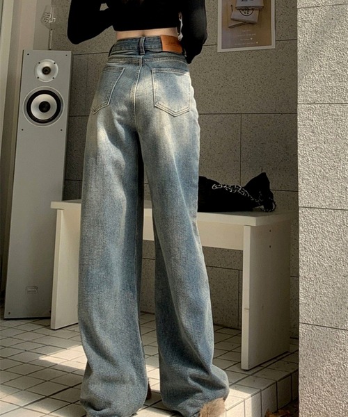 NANEA(ナネア)の「ハイウエストデニムワイドパンツ(デニムパンツ・レディース・ブルー・SMALL/MEDIUM/LARGE/X-SMALL)」の13枚目の写真