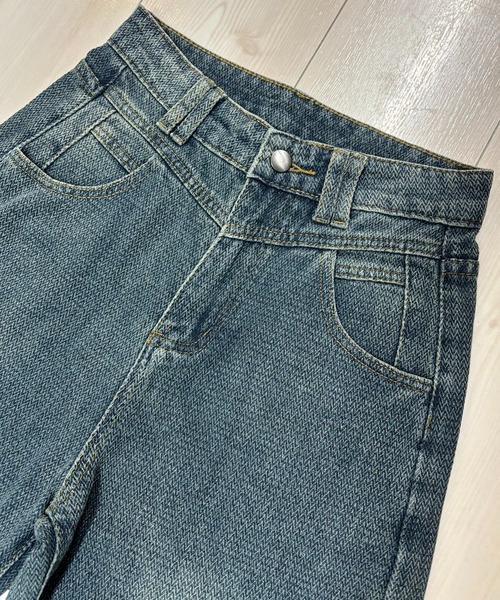 NANEA(ナネア)の「ハイウエストデニムワイドパンツ(デニムパンツ・レディース・ブルー・SMALL/MEDIUM/LARGE/X-SMALL)」の6枚目の写真