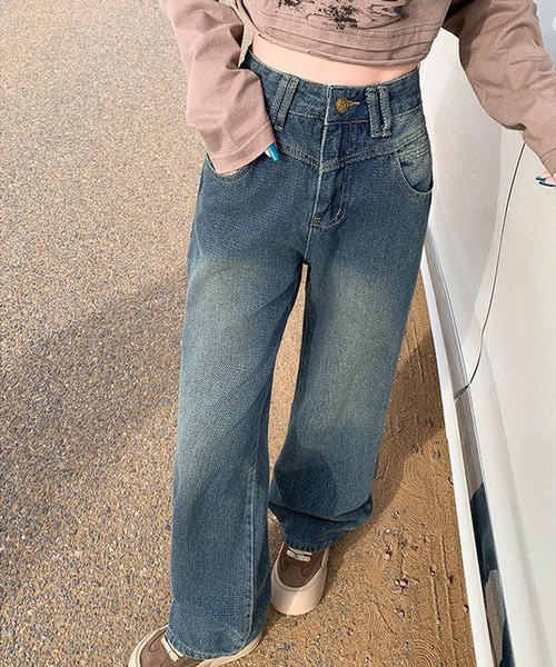NANEA(ナネア)の「ハイウエストデニムワイドパンツ(デニムパンツ・レディース・ブルー・SMALL/MEDIUM/LARGE/X-SMALL)」の22枚目の写真