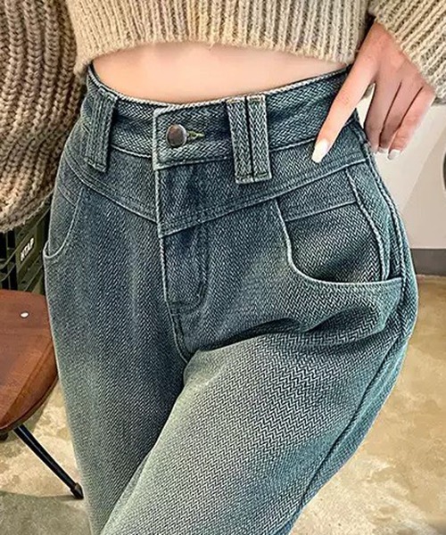 NANEA(ナネア)の「ハイウエストデニムワイドパンツ(デニムパンツ・レディース・ブルー・SMALL/MEDIUM/LARGE/X-SMALL)」の9枚目の写真