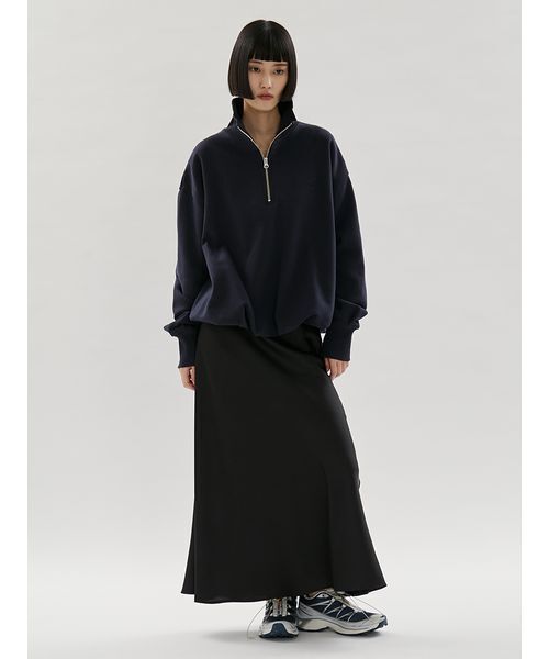 emmi（エミ）の「サテンナロースカート【セットアップ対応】（スカート・レディース・オフホワイト/ライトブルー/ブラック/ベージュ・1/0）」の15枚目の写真