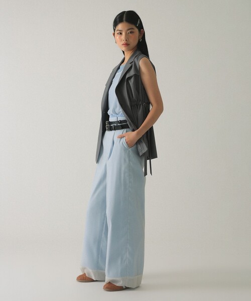 Ray BEAMS（レイビームス）の「レイヤード ドロスト ジレ（ベスト・レディース・グレー/ブラック・ONE SIZE）」の4枚目の写真