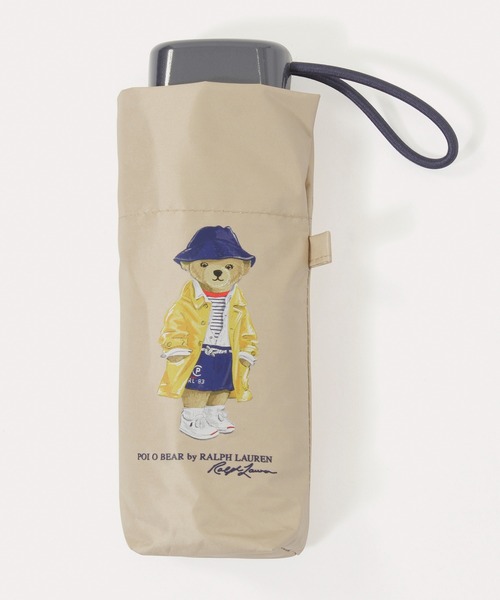 POLO RALPH LAUREN（ポロ ラルフ ローレン）の「遮光100％ 遮熱 折りたたみ日傘 ショルダーバッグ付 ポロベア（折りたたみ傘・レディース・ベージュ/ネイビー・FREE）」の16枚目の写真