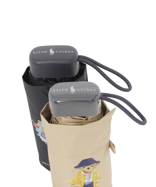 POLO RALPH LAUREN（ポロ ラルフ ローレン）の「遮光100％ 遮熱 折りたたみ日傘 ショルダーバッグ付 ポロベア（折りたたみ傘・レディース・ベージュ/ネイビー・FREE）」の22枚目の写真