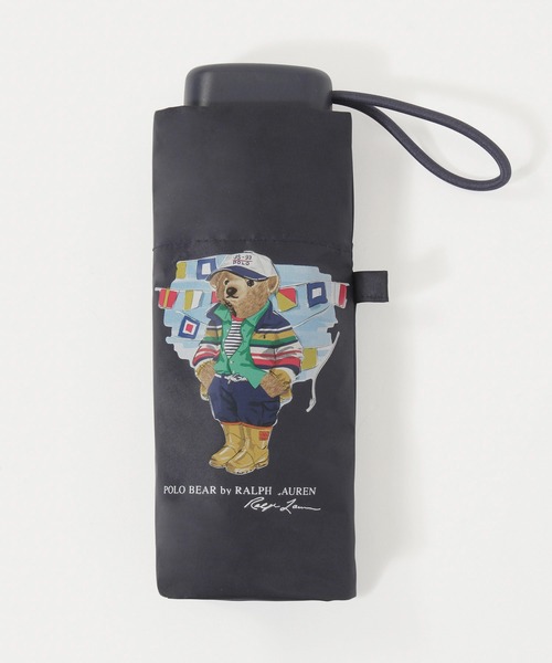 POLO RALPH LAUREN（ポロ ラルフ ローレン）の「遮光100％ 遮熱 折りたたみ日傘 ショルダーバッグ付 ポロベア（折りたたみ傘・レディース・ベージュ/ネイビー・FREE）」の11枚目の写真