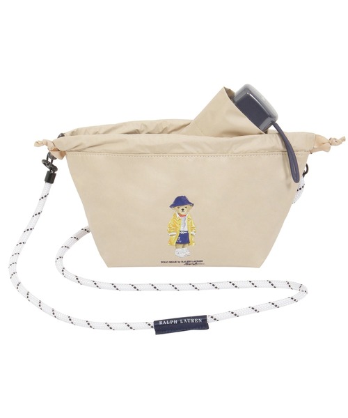 POLO RALPH LAUREN（ポロ ラルフ ローレン）の「遮光100％ 遮熱 折りたたみ日傘 ショルダーバッグ付 ポロベア（折りたたみ傘・レディース・ベージュ/ネイビー・FREE）」の18枚目の写真