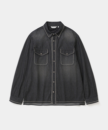 concho denim shirt black
