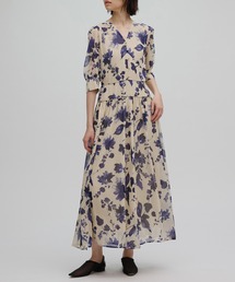 Ameri（アメリ）の「GRAINY FLOWER CHIFFON DRESS（ドレス）」