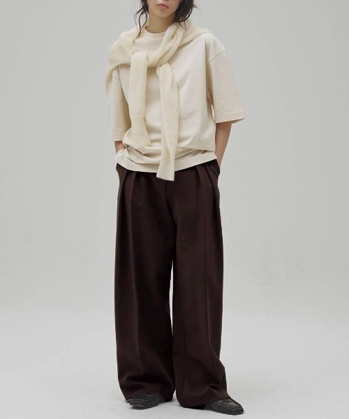 TODAYFUL(トゥデイフル)の「【TODAYFUL/トゥデイフル】Bonding Wide Trousers/ボンディングワイドトラウザーパンツ(スラックス・レディース・モスグリーン/チャコールグレー/ブラック/ダークブラウン・36/38)」の11枚目の写真