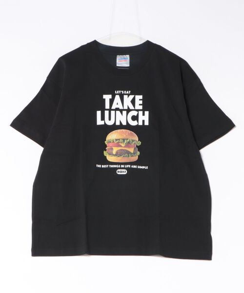 BOOSTOCK(ブーストック)の「ブーストック B/S BURGER Tシャツ(Tシャツ/カットソー・レディース・ホワイト/ブラック・F/XXXL)」の2枚目の写真