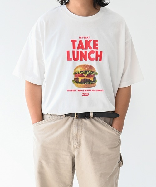 BOOSTOCK(ブーストック)の「ブーストック B/S BURGER Tシャツ(Tシャツ/カットソー・レディース・ホワイト/ブラック・F/XXXL)」の4枚目の写真