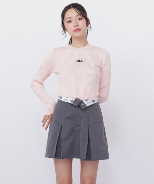 JILL by JILL STUART(ジルバイジルスチュアート)の「「Dickies × JILL by JILL STUART」別注タックミニスカート(スカート・レディース・グレー/ブルー/ブラウン/ベージュ・SMALL/MEDIUM)」の3枚目の写真