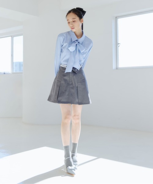 JILL by JILL STUART(ジルバイジルスチュアート)の「「Dickies × JILL by JILL STUART」別注タックミニスカート(スカート・レディース・グレー/ブルー/ブラウン/ベージュ・SMALL/MEDIUM)」の14枚目の写真