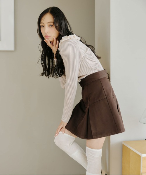 JILL by JILL STUART(ジルバイジルスチュアート)の「「Dickies × JILL by JILL STUART」別注タックミニスカート(スカート・レディース・グレー/ブルー/ブラウン/ベージュ・SMALL/MEDIUM)」の8枚目の写真