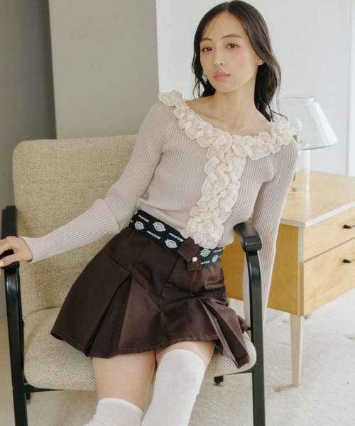 JILL by JILL STUART(ジルバイジルスチュアート)の「「Dickies × JILL by JILL STUART」別注タックミニスカート(スカート・レディース・グレー/ブルー/ブラウン/ベージュ・SMALL/MEDIUM)」の7枚目の写真