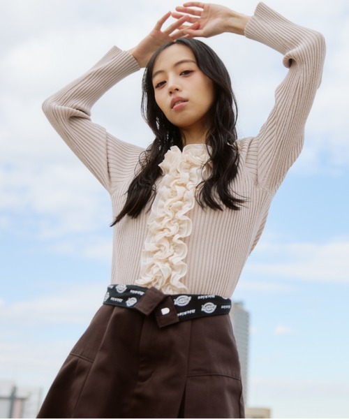 JILL by JILL STUART(ジルバイジルスチュアート)の「「Dickies × JILL by JILL STUART」別注タックミニスカート(スカート・レディース・グレー/ブルー/ブラウン/ベージュ・SMALL/MEDIUM)」の10枚目の写真