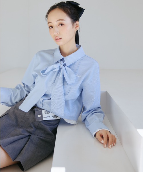 JILL by JILL STUART(ジルバイジルスチュアート)の「「Dickies × JILL by JILL STUART」別注タックミニスカート(スカート・レディース・グレー/ブルー/ブラウン/ベージュ・SMALL/MEDIUM)」の16枚目の写真