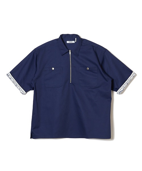 MSML(エムエスエムエル)の「BANDANA HALF ZIP SHIRT(シャツ/ブラウス・メンズ・ネイビー/モスグリーン・XL/L/M)」の5枚目の写真