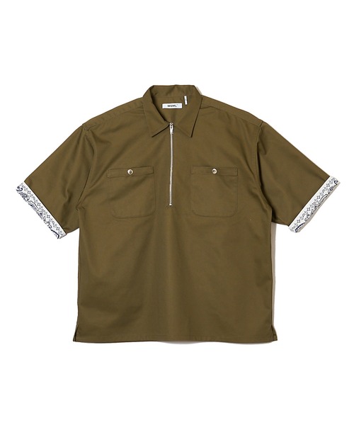 MSML(エムエスエムエル)の「BANDANA HALF ZIP SHIRT(シャツ/ブラウス・メンズ・ネイビー/モスグリーン・XL/L/M)」の14枚目の写真